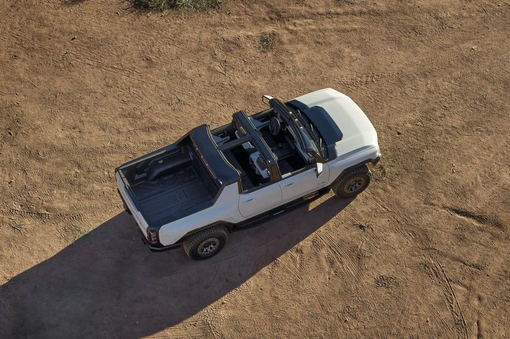 2022 GMC Hummer EV Pickup - Edition 1 - Exterior 076 - top view - roof panels removed