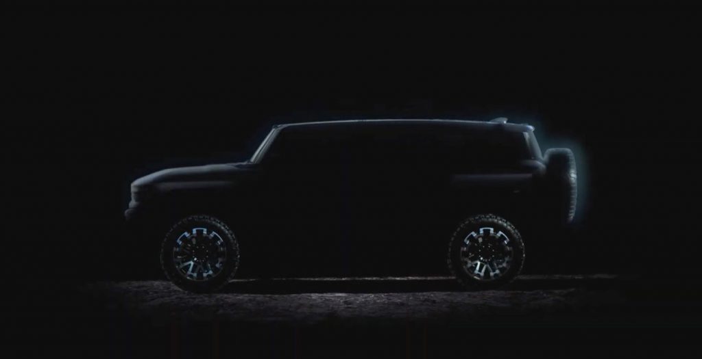 GMC's teaser of the upcoming Hummer EV SUV